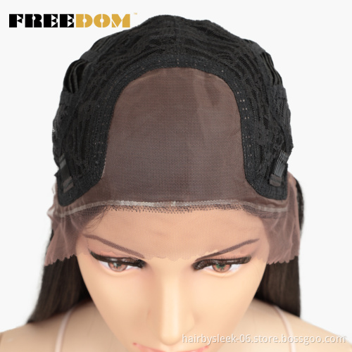 Freedom 613 High quality blonde Straight hair wig for black women high temperature ombre color hair synthetic hair wig